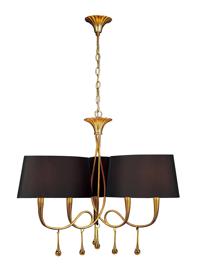 Paola Gold-Black Ceiling Lights Mantra Multi Arm Fittings